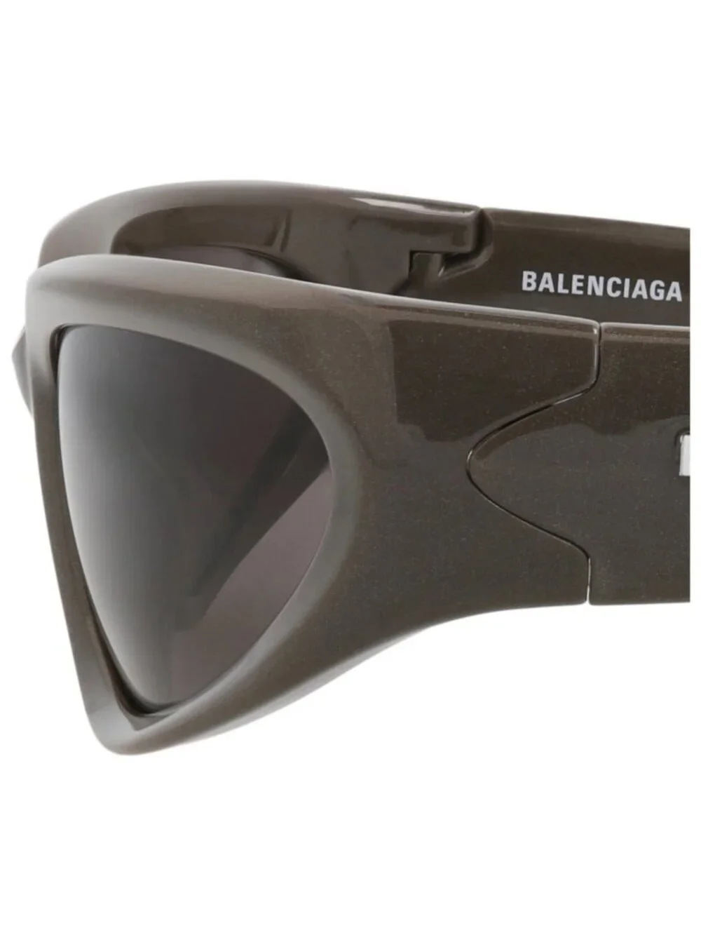 New Balenciaga Women's Sunglasses Shield Wrap Bio Injection Frame Mens Grey Grey